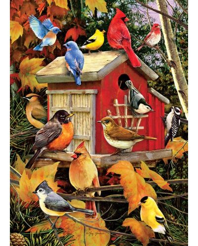 Puzzle Cobble Hill din 500 XXL piese - Casa de păsări de toamnă - 2