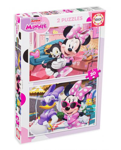  Puzzle Educa de 2 x 20 piese - Minnie Mouse - 1