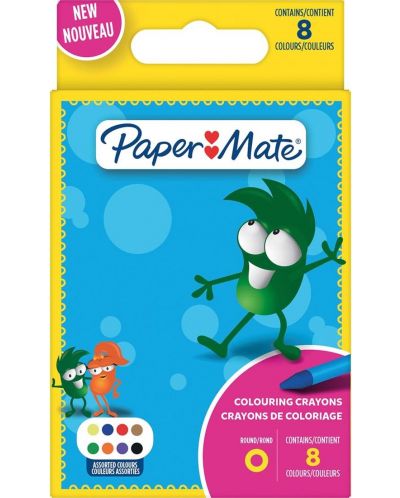 Creioane de colorat Paper Mate Kids - 8 culori - 1
