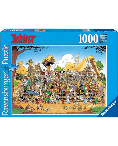Puzzle Ravensburger 1000 de piese - Portretul de familie al lui Asterix și Obelix - 1