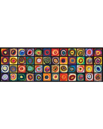 Puzzle panoramic Eurographics de 1000 piese - Stusiul culorilor patratelor, Vasili Kandinsky - 2
