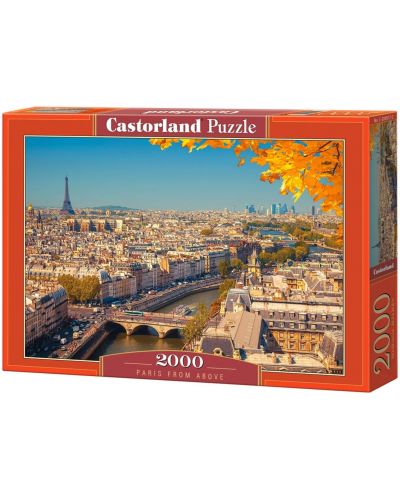 Puzzle Castorland 2000 Pieces - Parisul din perspectiva unei păsări  - 1