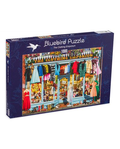 Puzzle Bluebird de 1000 piezse -The Clothing Emporium, Gary Walton - 1