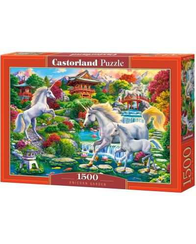 Puzzle Castorland din 1500 de piese - Grădina unicornilor - 1