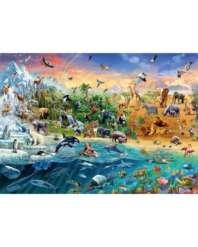 Puzzle Schmidt de 1000 piese - Regatul animalelor - 2