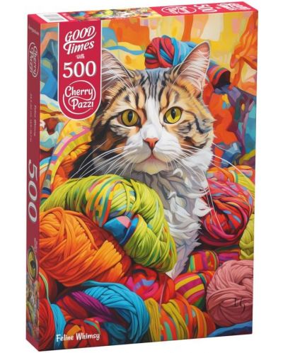 Puzzle Cherry Pazzi 500 bucăți - Cat's Whimsy  - 1