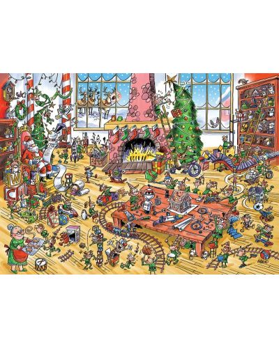 Puzzle Cobble Hill de 350 de bucăți XXL - Spiridușii la lucru - 2