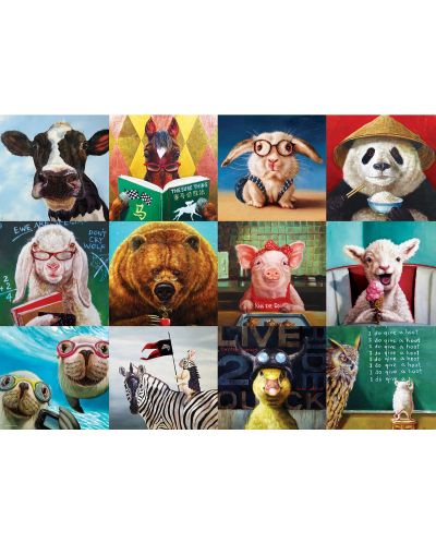 Puzzle Eurographics de 1000 piese - Funny Animals by L.Hefferna - 2