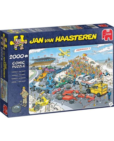 Puzzle Jumbo de 2000 piese -  Linia de start Formula 1, Jan Van Haasteren - 1