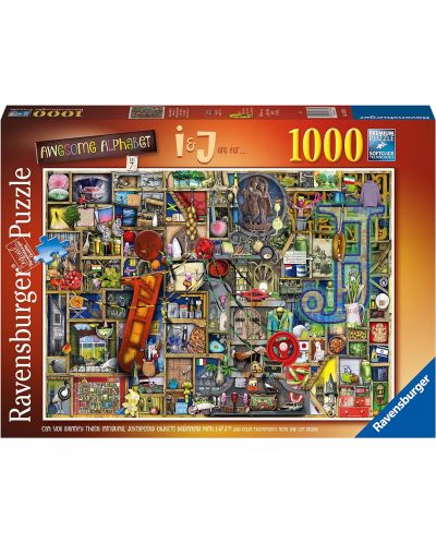 Puzzle Ravensburger 1000 de piese - Alfabetul Awesome "I & J" - 1