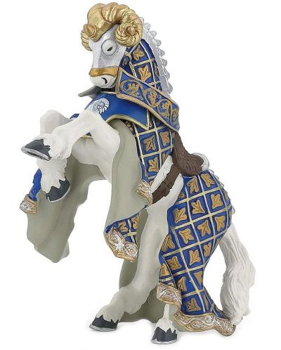 Fugurina Papo The Medieval Era – Calul Cavalerului berbecului albastru - 1