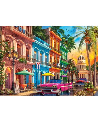 Puzzle Anatolian din 1500 piese - Apus de soare la Havana - 2