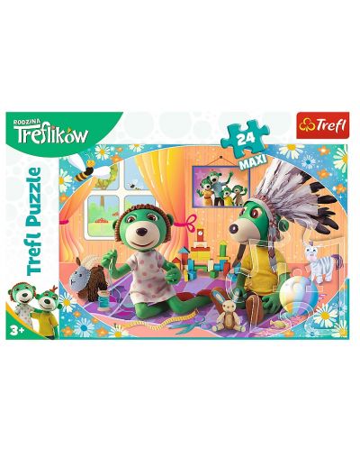 Puzzle Trefl din 24 maxi piese - Distracție cu familia Treflick - 1