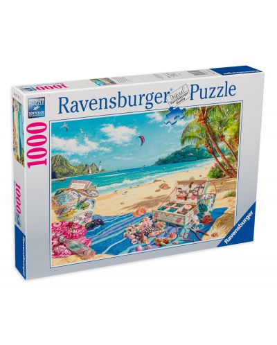 Puzzle Ravensburger cu 1000 de piese - La Plajă - 1