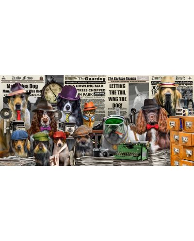 SunsOut Puzzle panoramic de 1000 de piese - Detective Dogs - 2