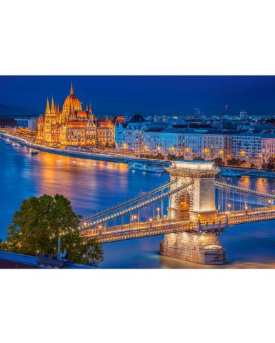 Puzzle Castorland 500 Pieces - Budapesta pe timp de noapte  - 2