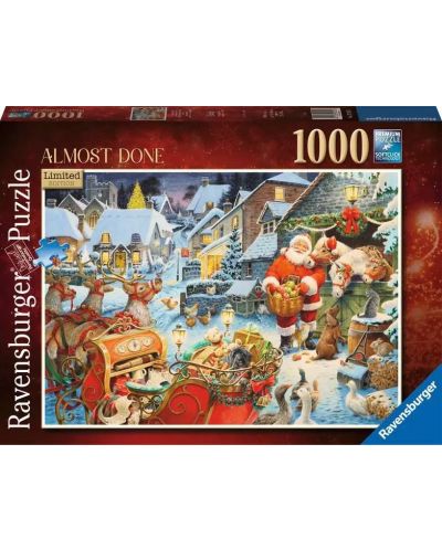 Puzzle Ravensburger 1000 de piese - Crăciun "Aproape gata"  - 1