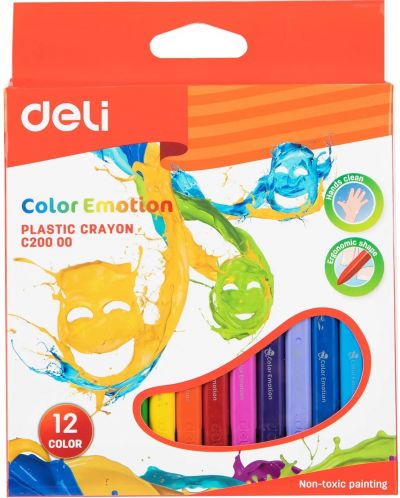 Pastele cu ulei Deli Color Emotion - EC20000, 12 culori - 1