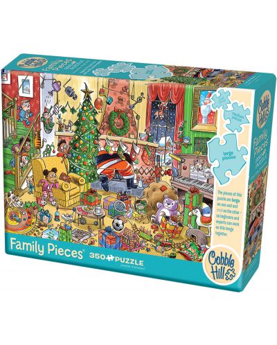 Cobble Hill Puzzle de 350 de piese XXL - În așteptarea lui Moș Crăciun  - 1