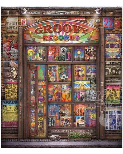 Puzzle Springbok de 1000 piese - Groovy Records - 2