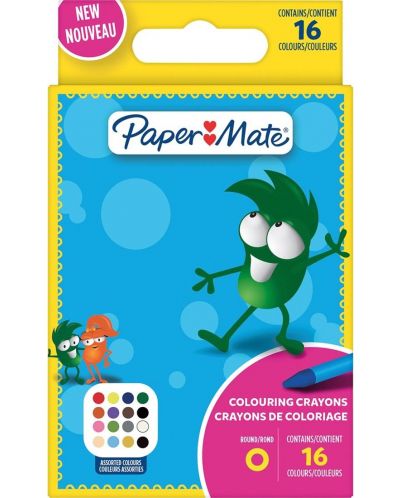 Creioane de colorat Paper Mate Kids - 16 culori - 1