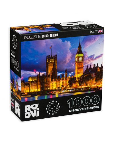 Puzzle Roovi de 1000 de piese – Big Ben, Londra, Regatul Unit - 1