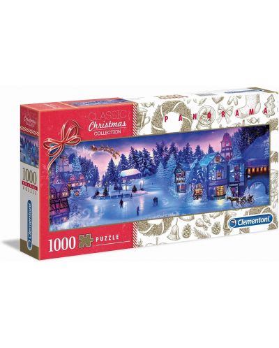 Puzzle panoramic Clementoni de 1000 de piese - Un vis de Crăciun - 1