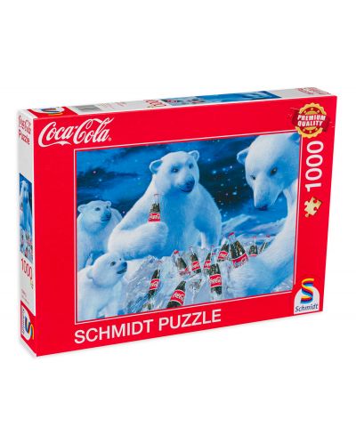 Puzzle Schmidt din 1000 de piese - Coca Cola, urși polari - 1