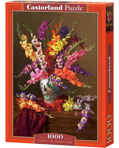Puzzle de 1000 de piese Castorland - Gladioli într-o vază chinezească - 1