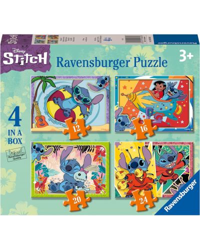 Puzzle Ravensburger din 24 piese 4 în 1 - Stitch - 1