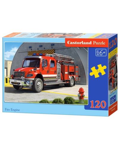 Puzzle de 120 de piese Castorland - Camion de pompieri - 1