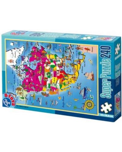 Puzzle D-Toys de 240 piese - Maps - 1