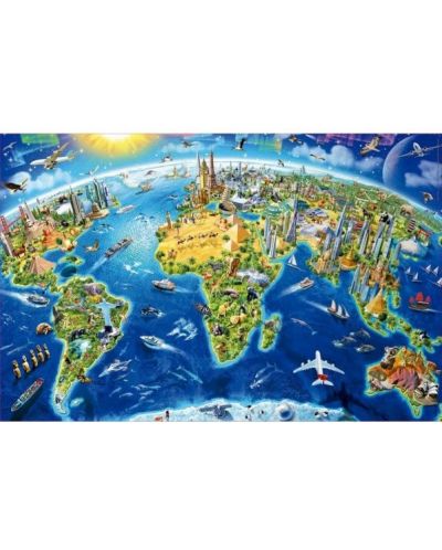 Puzzle Educa de 1000 piese - Miniature - World Symbols, miniatura - 2