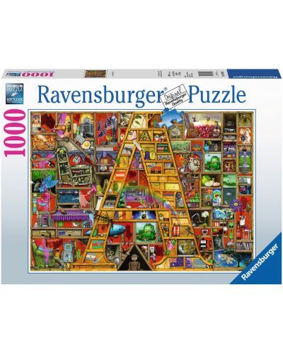 Puzzle Ravensburger de 1000 piese - Alfabet minunat, litera A, Colin Thompson - 1