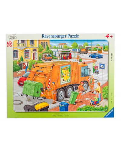 Puzzle Ravensburger de 35 piese - Camion de curatenie - 1