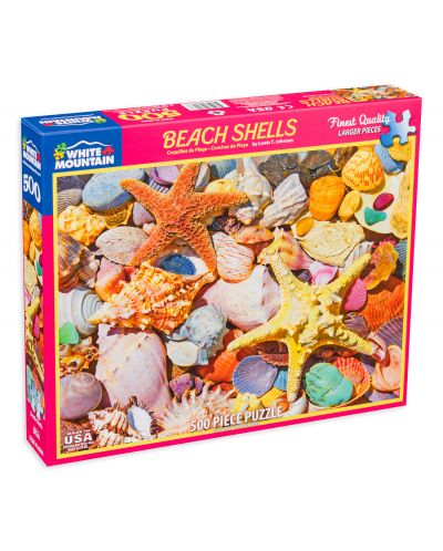 Puzzle White Mountain de 500 piese - Beach Shells - 1