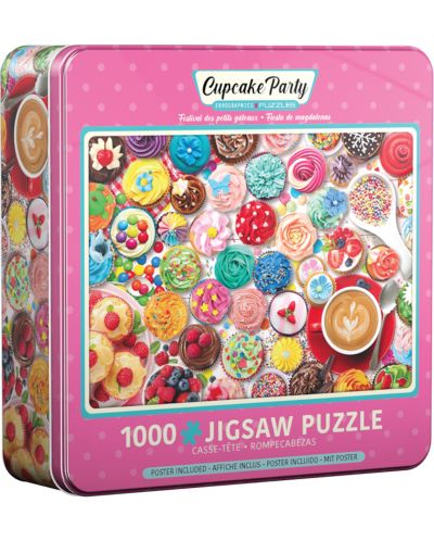 Puzzle Eurographics de 1000 piese - Cupcake Party Tin - 1