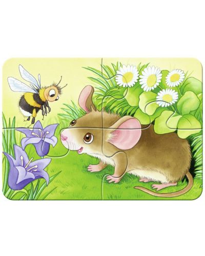 Puzzle Ravensburger 4 in 1 - Sweet garden dwellers - 2