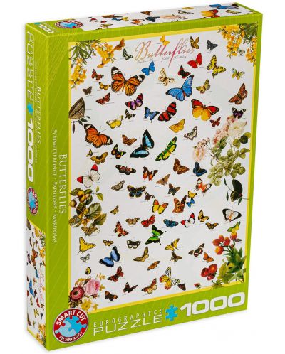 Puzzle Eurographics de 1000 piese – Fluturi - 1