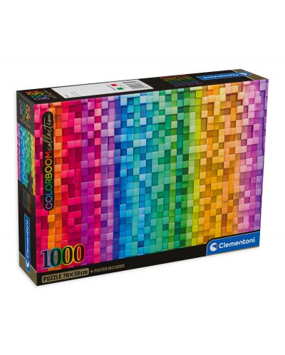 Puzzle Clementoni din 1000 de piese - Pixeli colorați - 1