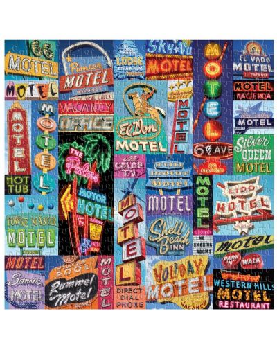 Puzzle Galison de 500 piese - Vintage Motel Signs - 2