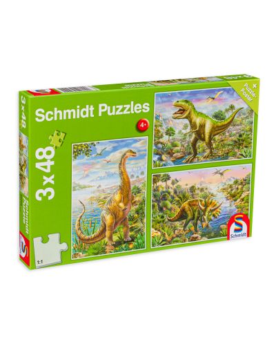  Puzzle Schmidt 3 in 1 - Dinozauri - 1
