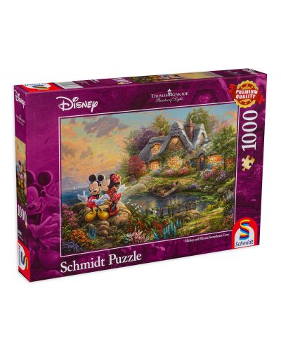 Puzzle Schmidt de 1000 piese - Thomas Kinkade Sweethearts Mickey & Minnie - 1