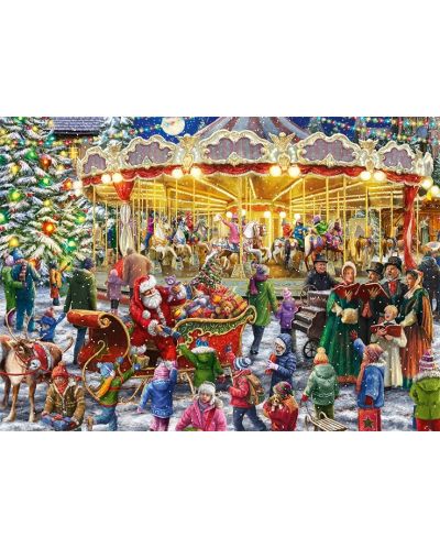 Puzzle Falcon din 2 x 1000 piese - The Christmas Carousel - 3