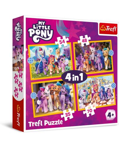 Trefl Puzzle 4 în 1 piese - My Little Pony - 1