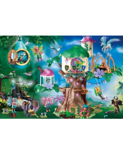 Puzzle Schmidt din 100 de piese - Pădure fermecată Playmobil - 2