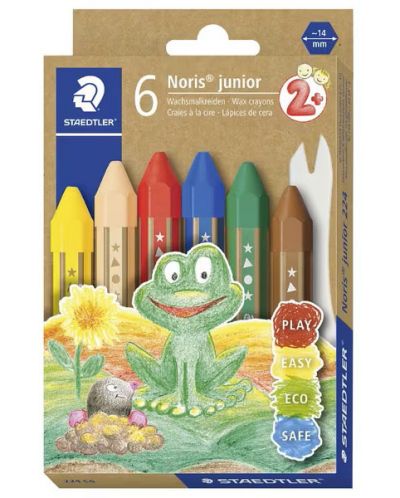 Creioane colorate Staedtler Noris Junior - 6 culori - 1