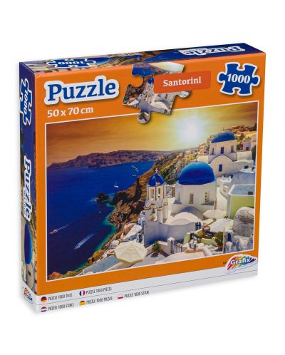 Puzzle Grafix din 1000 de piese - Santorini - 1