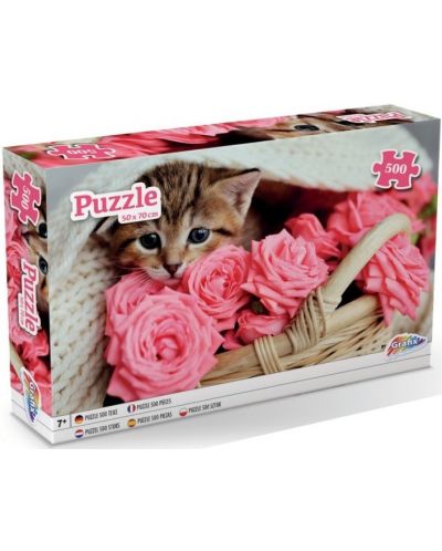 Puzzle Grafix din 500 piese - Pisica - 1