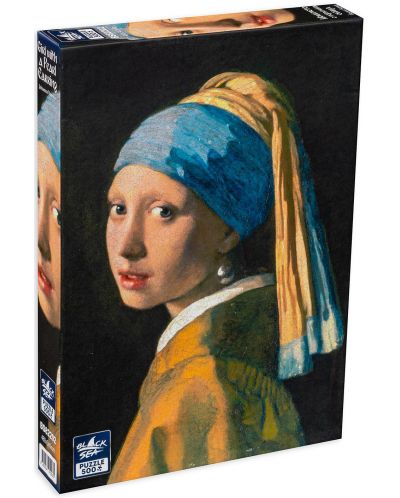 Puzzle Black Sea din 500 de piese - Fata cu cercelul de perle, Johannes Vermeer - 1